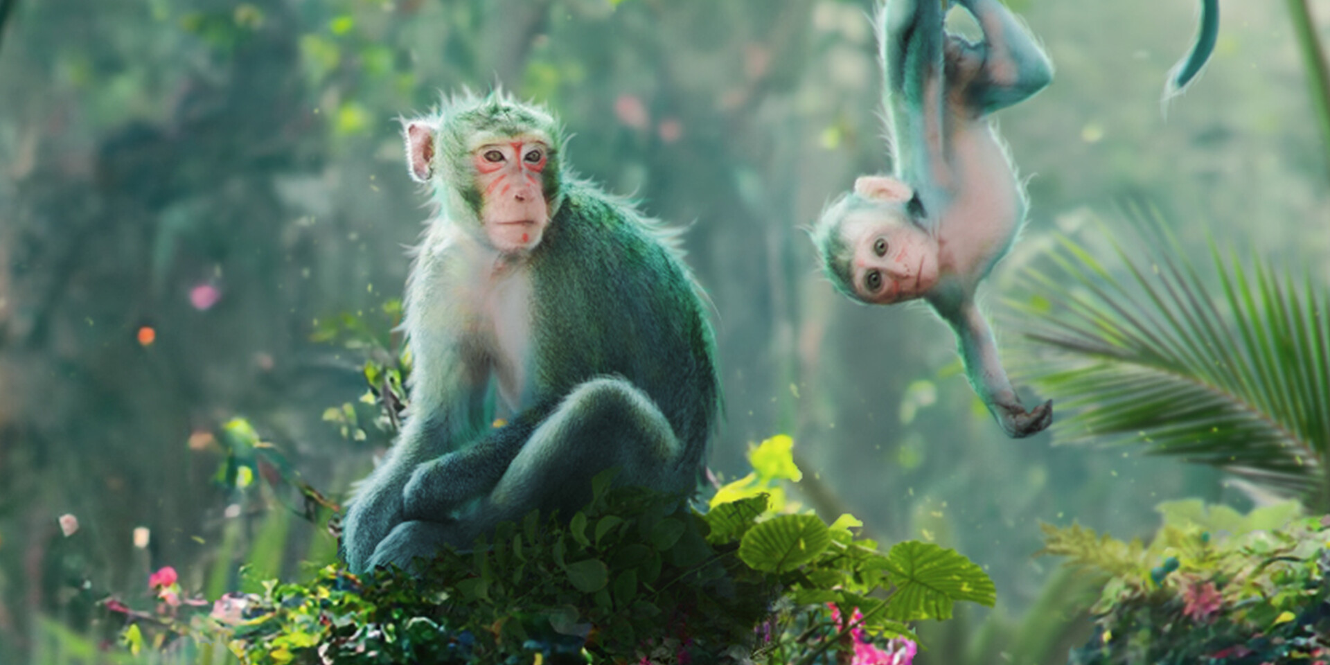 Colorful jungle - colorful monkeys! Concept Art by Alex Pi 3