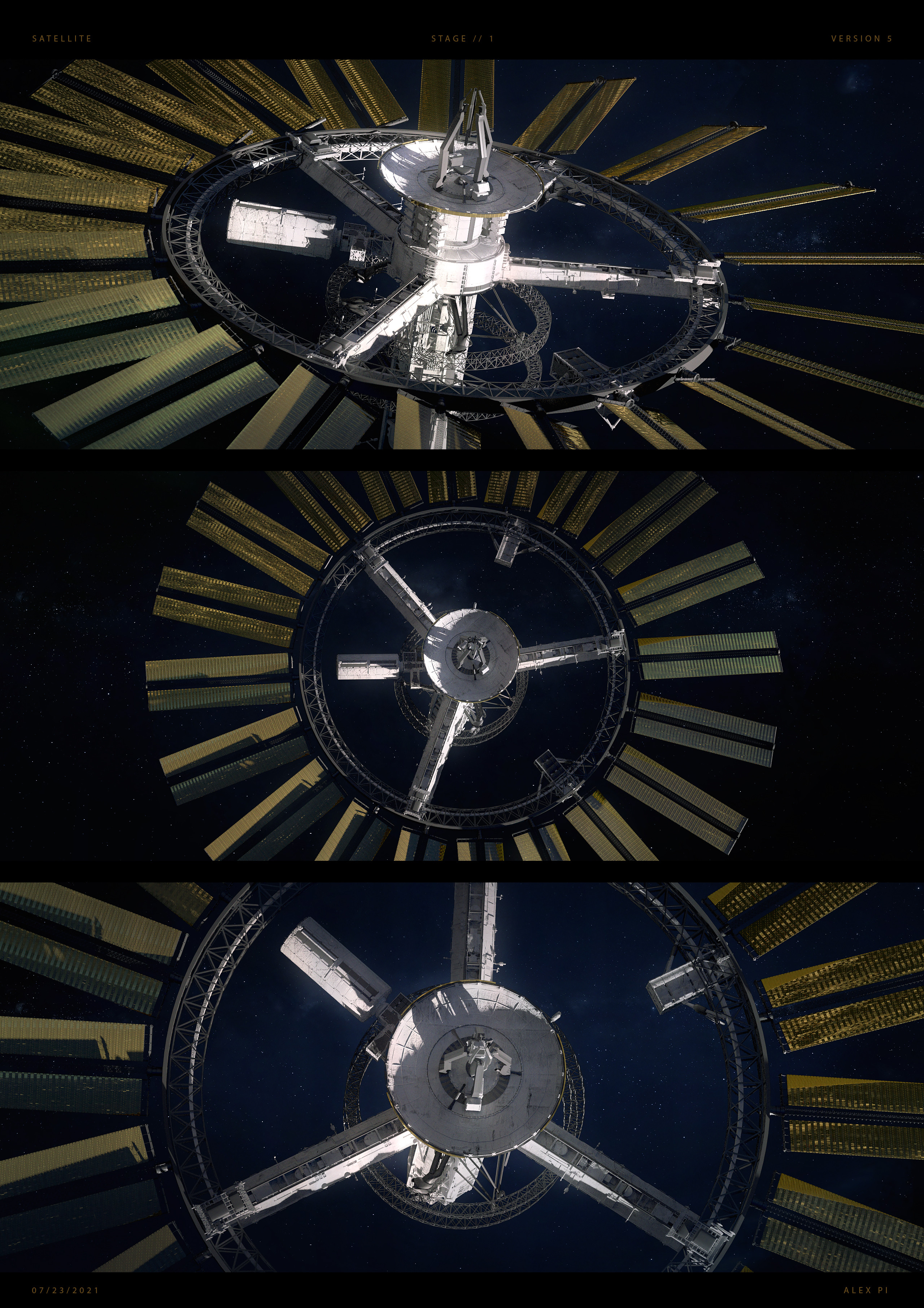 Sketches satellite for an Unannounced Project. Concept Art by Alex Pi 5