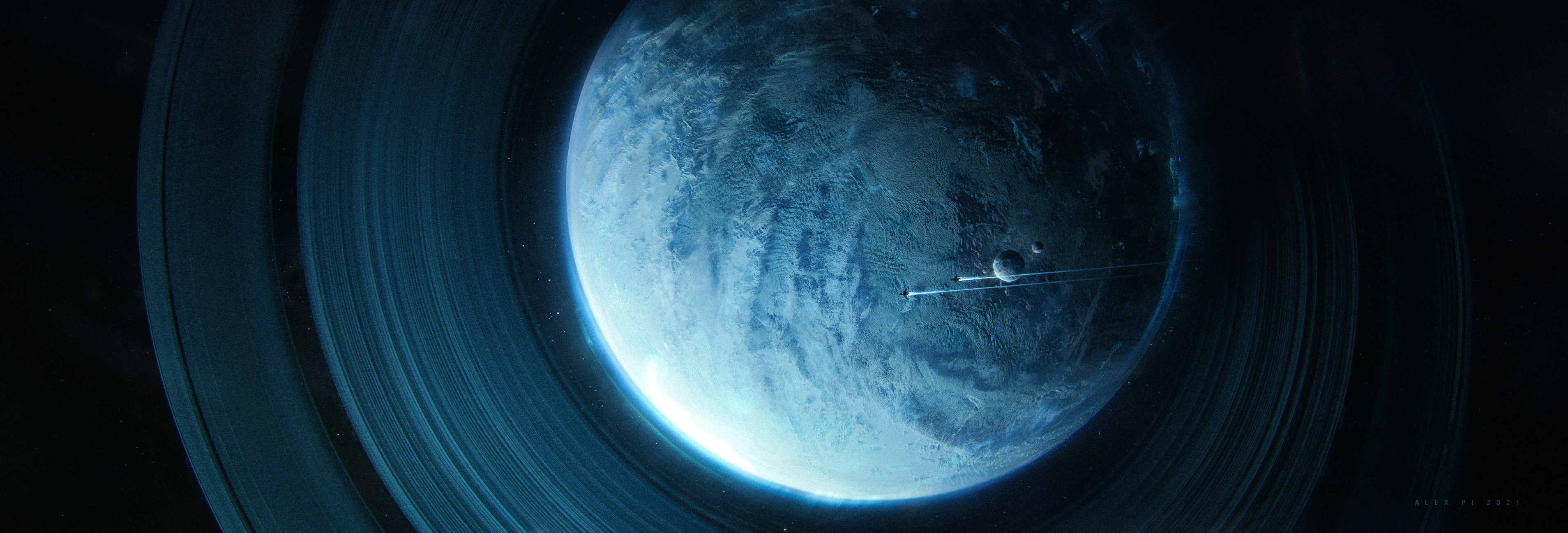 Some planets concept. Concept Art by Alex Pi 2